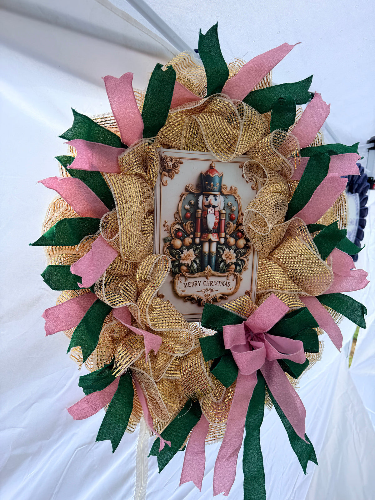 Gold & Pink Nutcracker Wreath