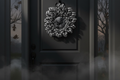 Black & White Spider Wreath on Door