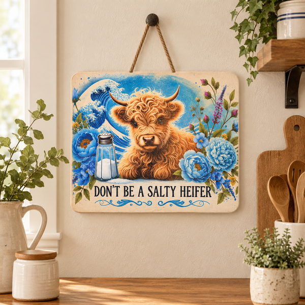 Cutting board hanging on a kitchen wall